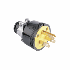 Enchufe con abrazadera Eagle 1709 125V UL Negro/Amarillo