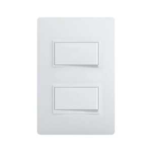 Interruptor con placa Bticino PU5200 Doble 2 Vías Blanco