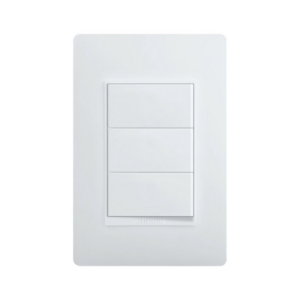 Interruptor con placa Bticino PU5300 Triple 1 Vía Blanco