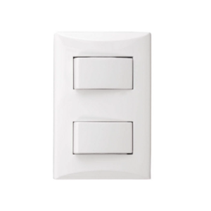 Interruptor con placa Eagle 1004 Doble 1 Vía Blanco